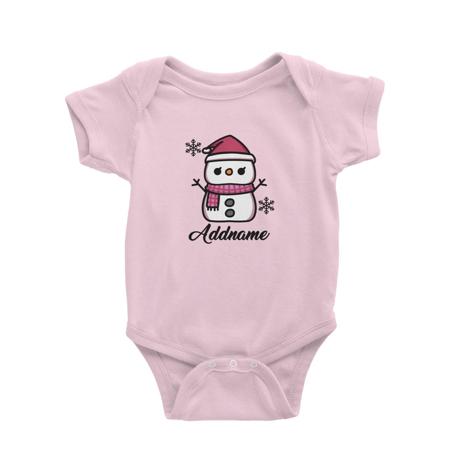 Xmas Little Girl Snowman Baby Romper