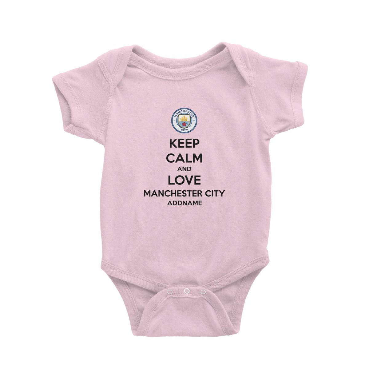 Manchester City Football Keep Calm And Love Series Addname Baby Romper