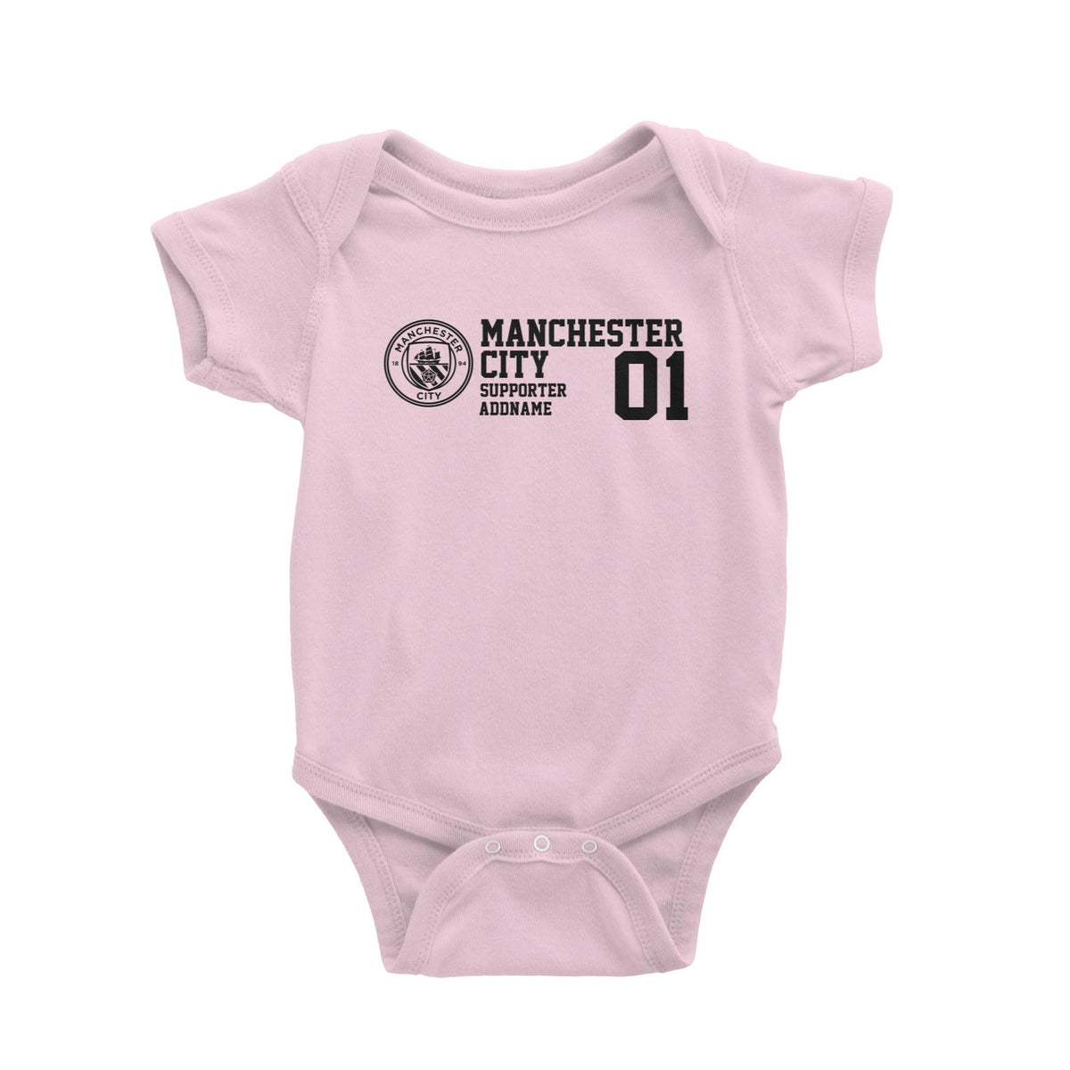 Manchester City Football Supporter Addname Baby Romper