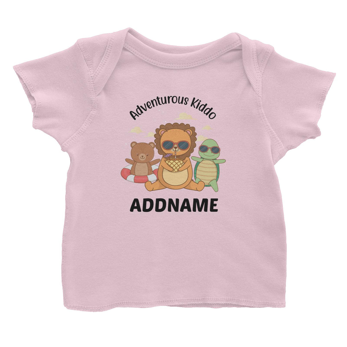 Adventurous Kiddo Addname Baby T-Shirt