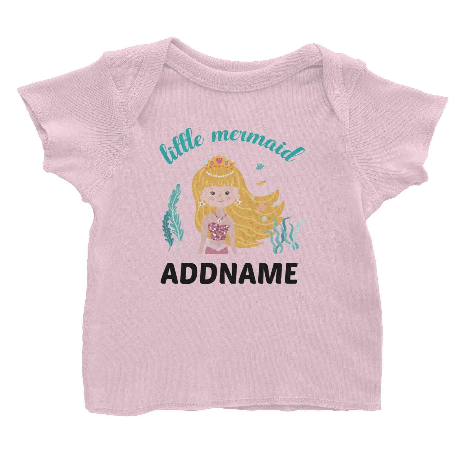 Little Mermaid  Brown Hair Addname Baby T-Shirt
