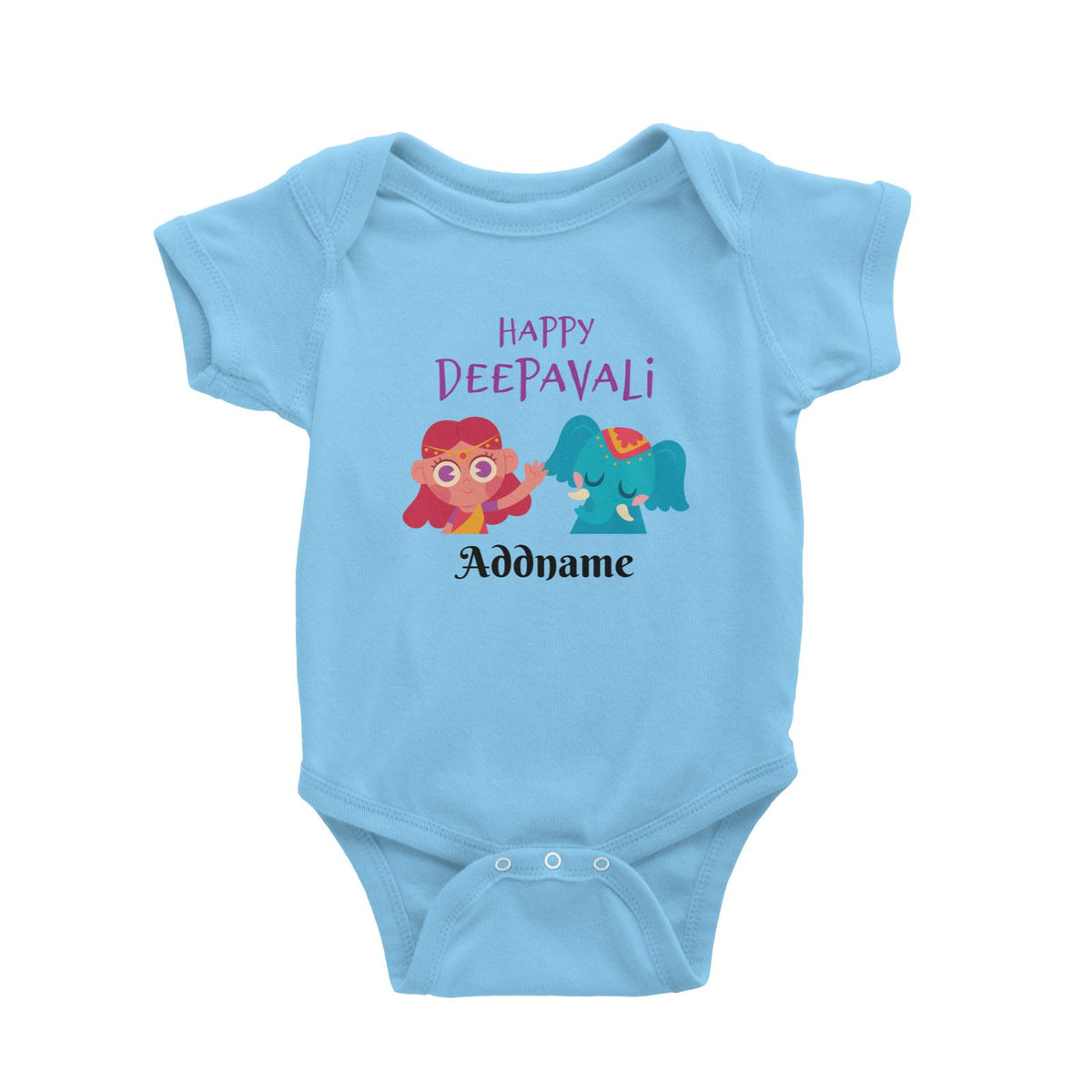 Deepavali Series Little Girl Wishes You Happy Deepavali Baby Romper