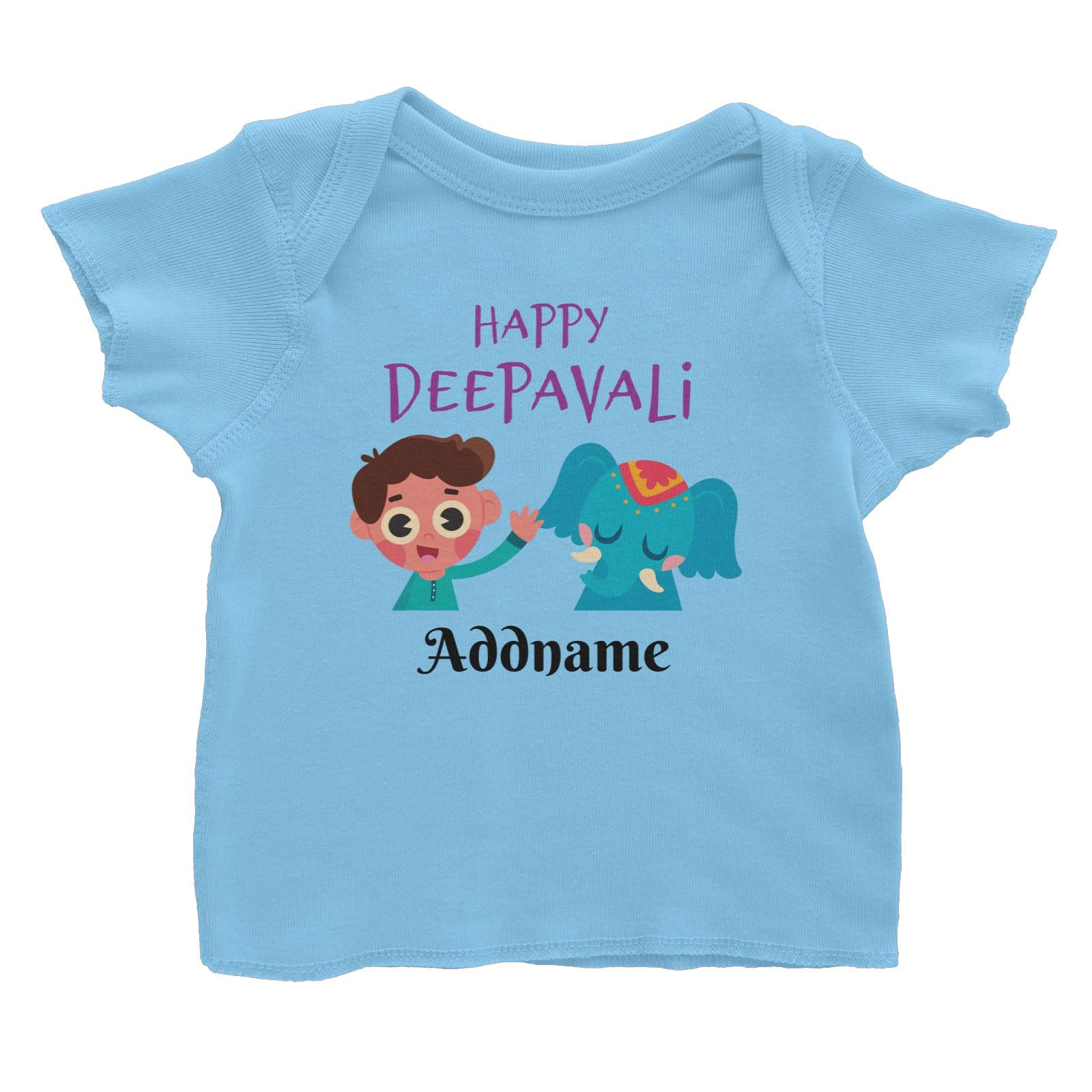 Deepavali Series Little Boy Wishes You Happy Deepavali Baby T-Shirt