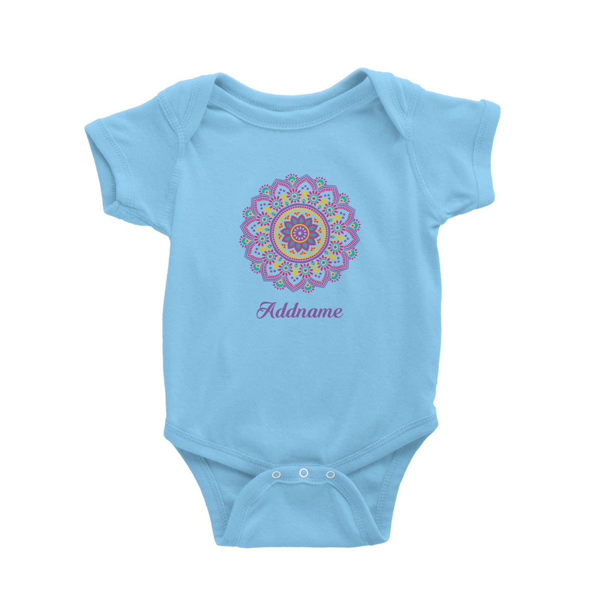 Deepavali Series Purple Mandala Baby Romper