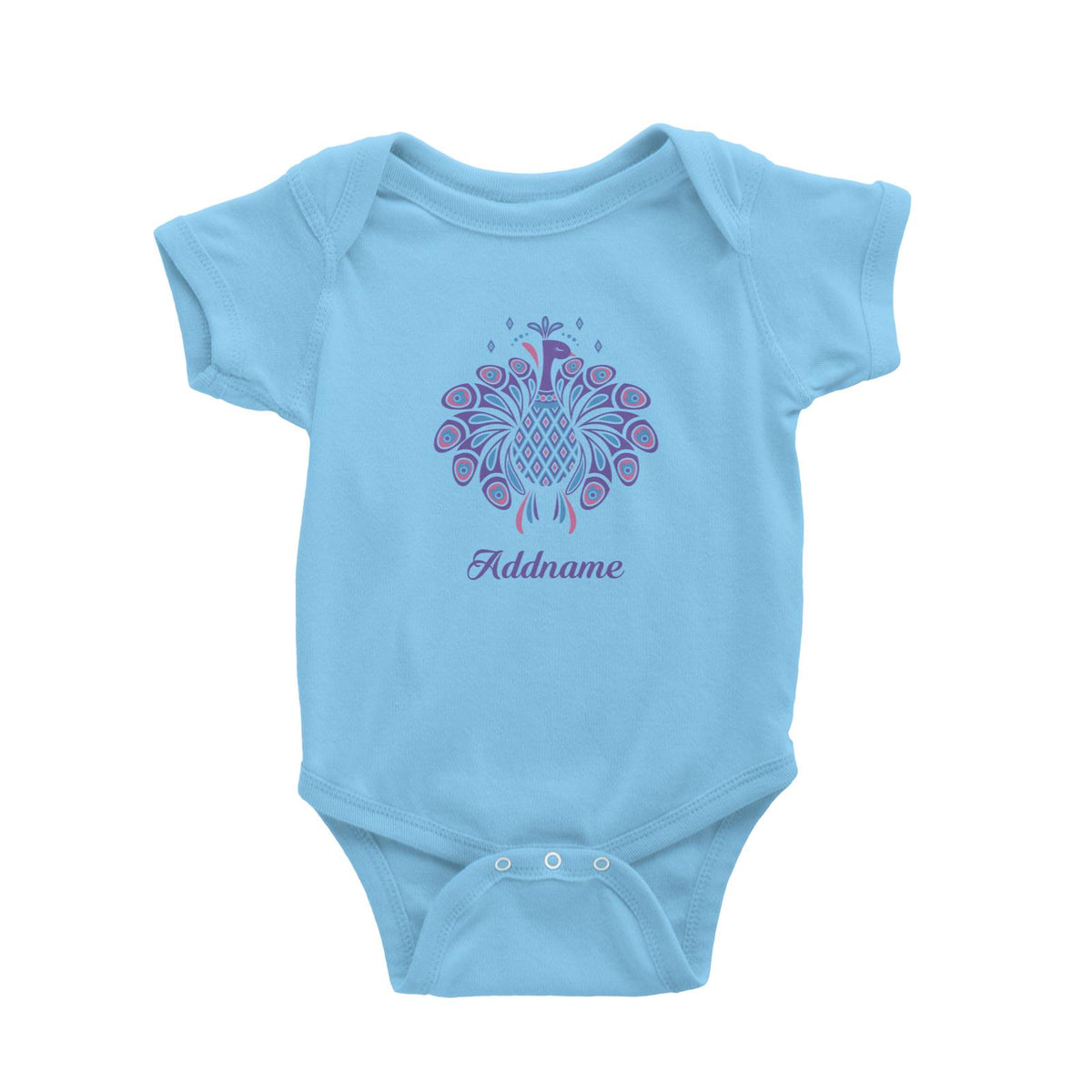 Deepavali Series Geometric Peacock Baby Romper