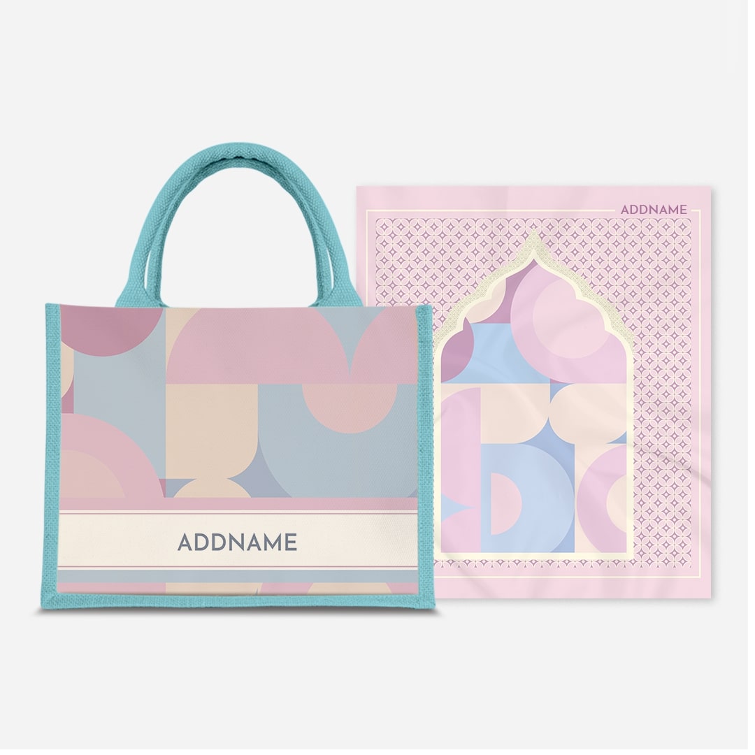 Ryn Series Prayer Mat with Half Lining Small Jute Bag-Bandung