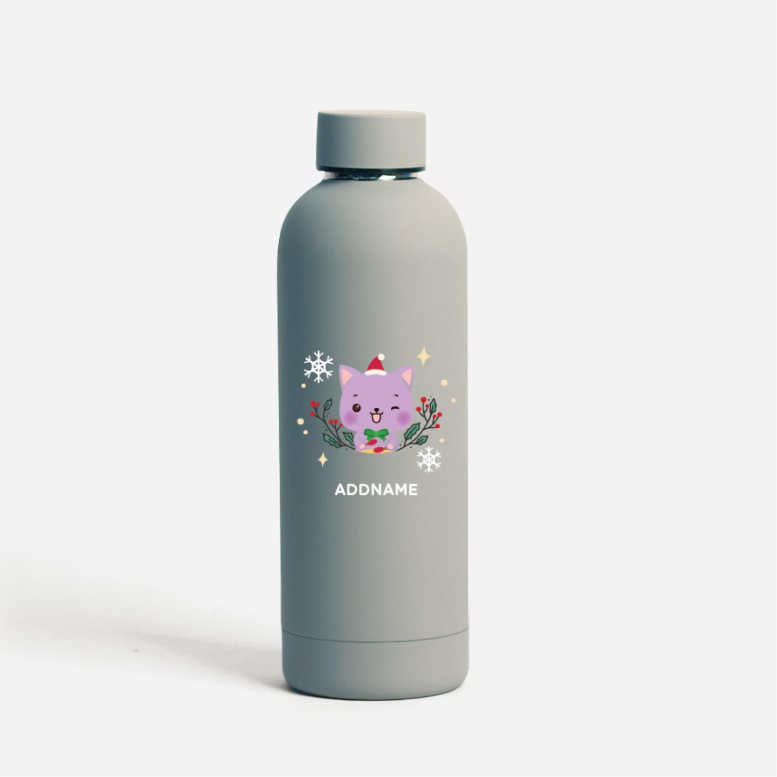 Christmas Cute Animal Series Mizu -  Cat Light Grey