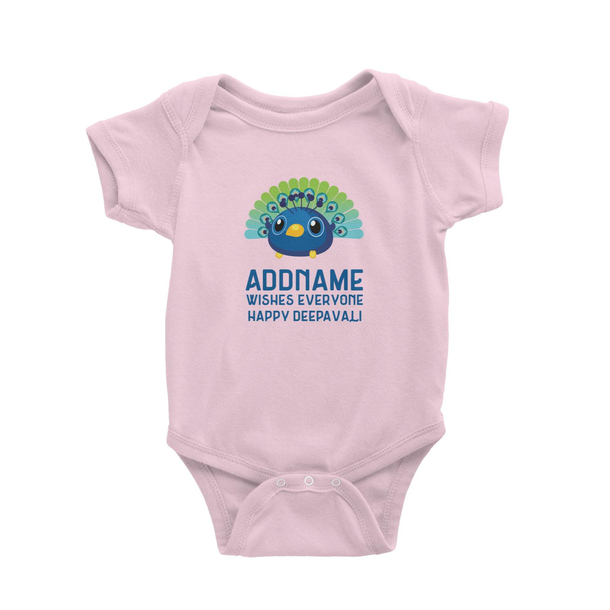 Deepavali Series Baby Peacock Wishes Everyone Happy Deepavali Baby Romper