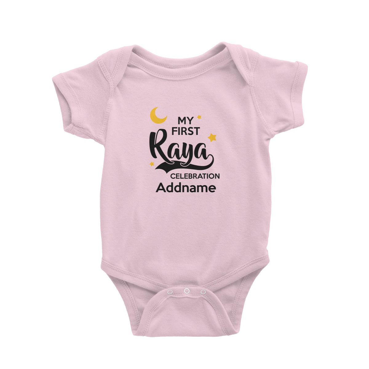 Raya Typography My First Raya Celebration Addname Baby Rompers