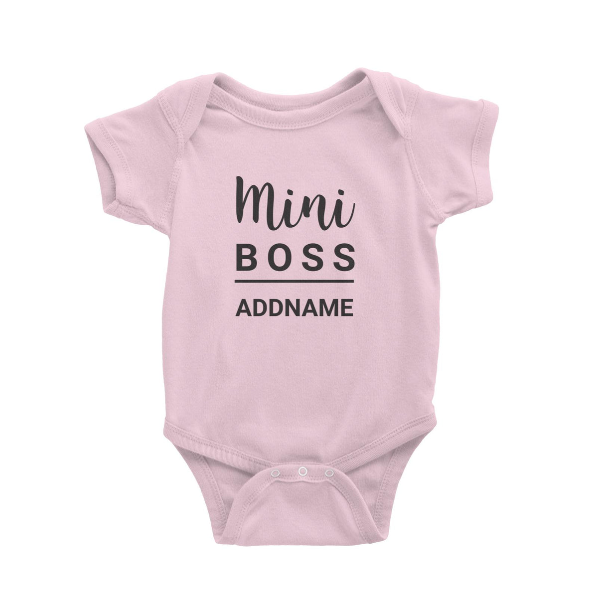 Mini Boss Addname Baby Romper  Matching Family Personalizable Designs