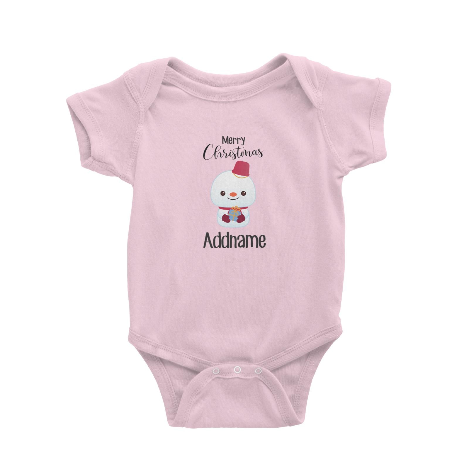 Christmas Cute Animal Series  Snowman Merry Christmas Baby Romper