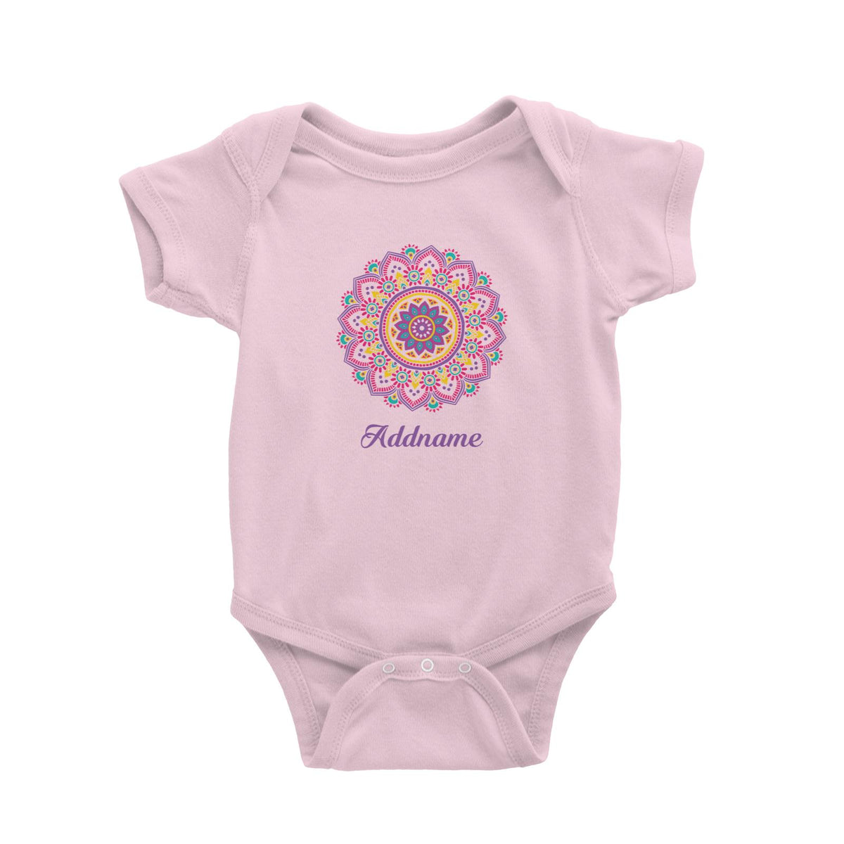Deepavali Series Purple Mandala Baby Romper