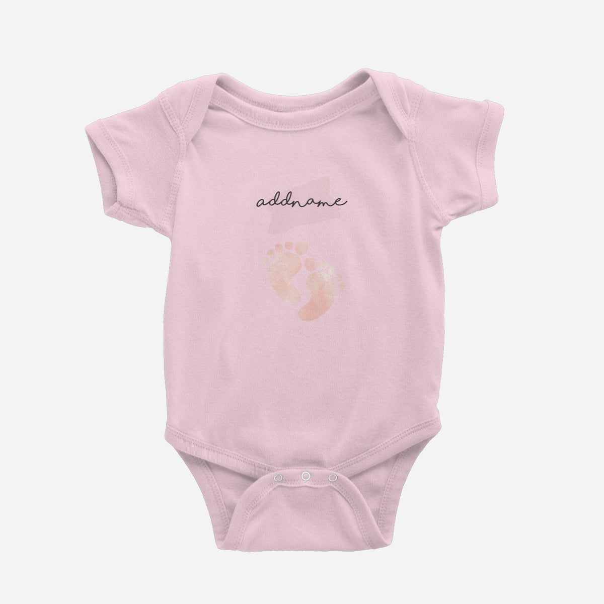 Footprint Girl Baby Romper