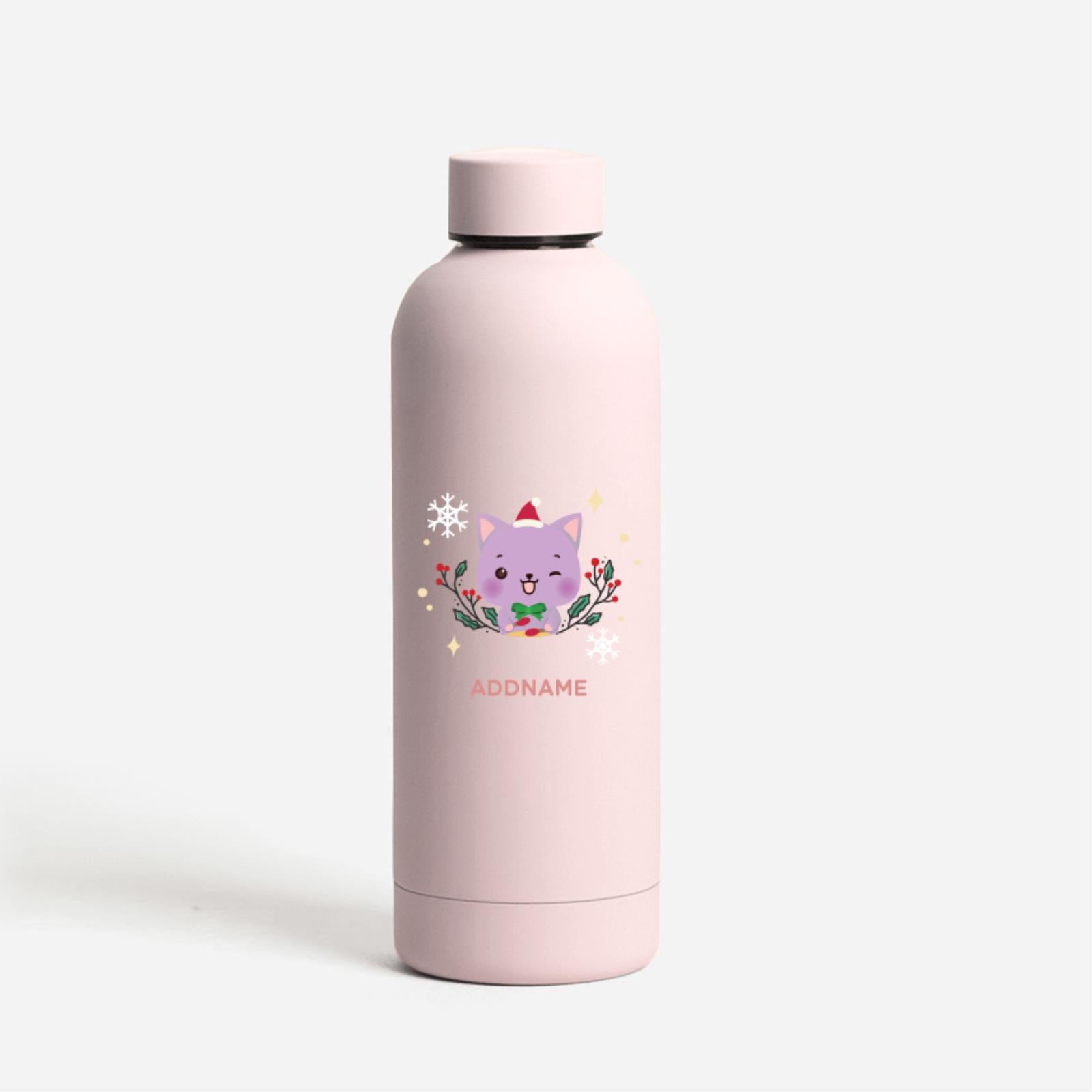 Christmas Cute Animal Series Mizu -  Cat Light Pink