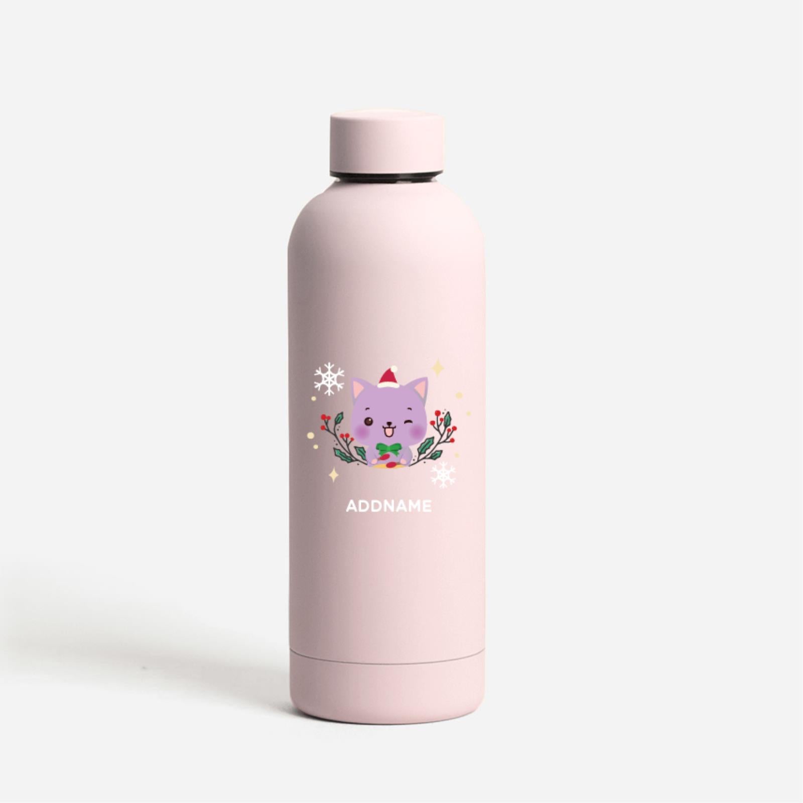 Christmas Cute Animal Series Mizu -  Cat Light Pink