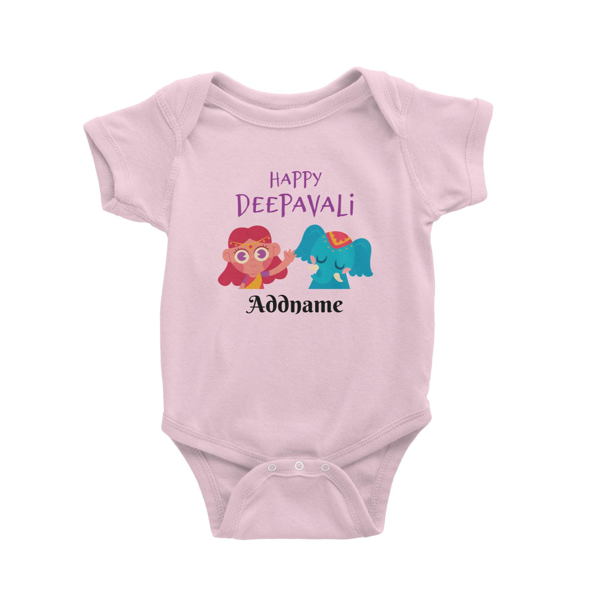 Deepavali Series Little Girl Wishes You Happy Deepavali Baby Romper