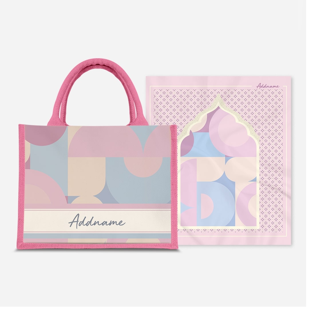 Ryn Series Prayer Mat with Half Lining Small Jute Bag-Bandung