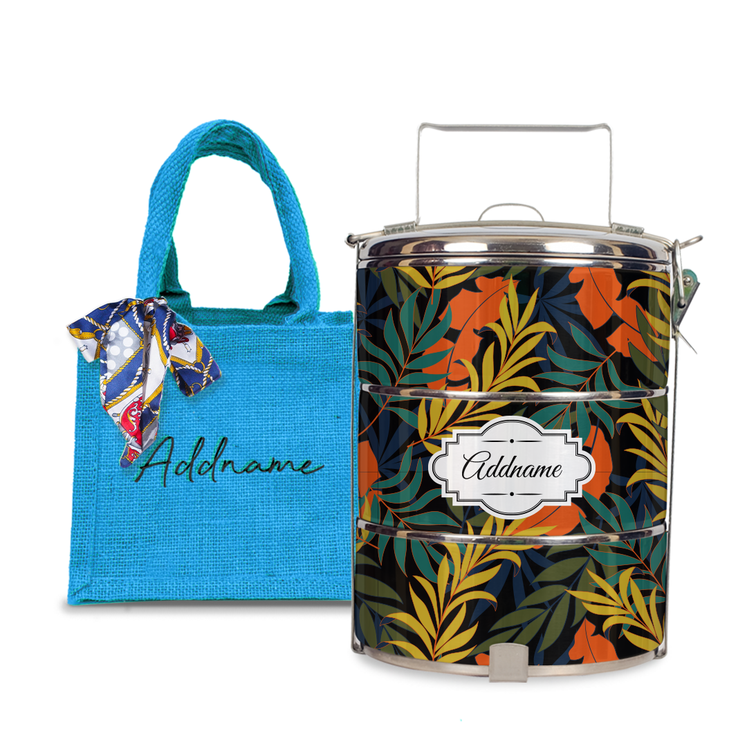 Colourful Leaves Tiffin Carrier