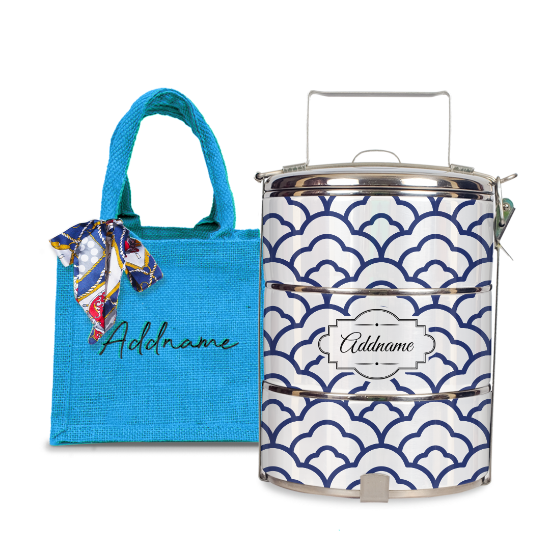 Japanese Pattern Tiffin Carrier