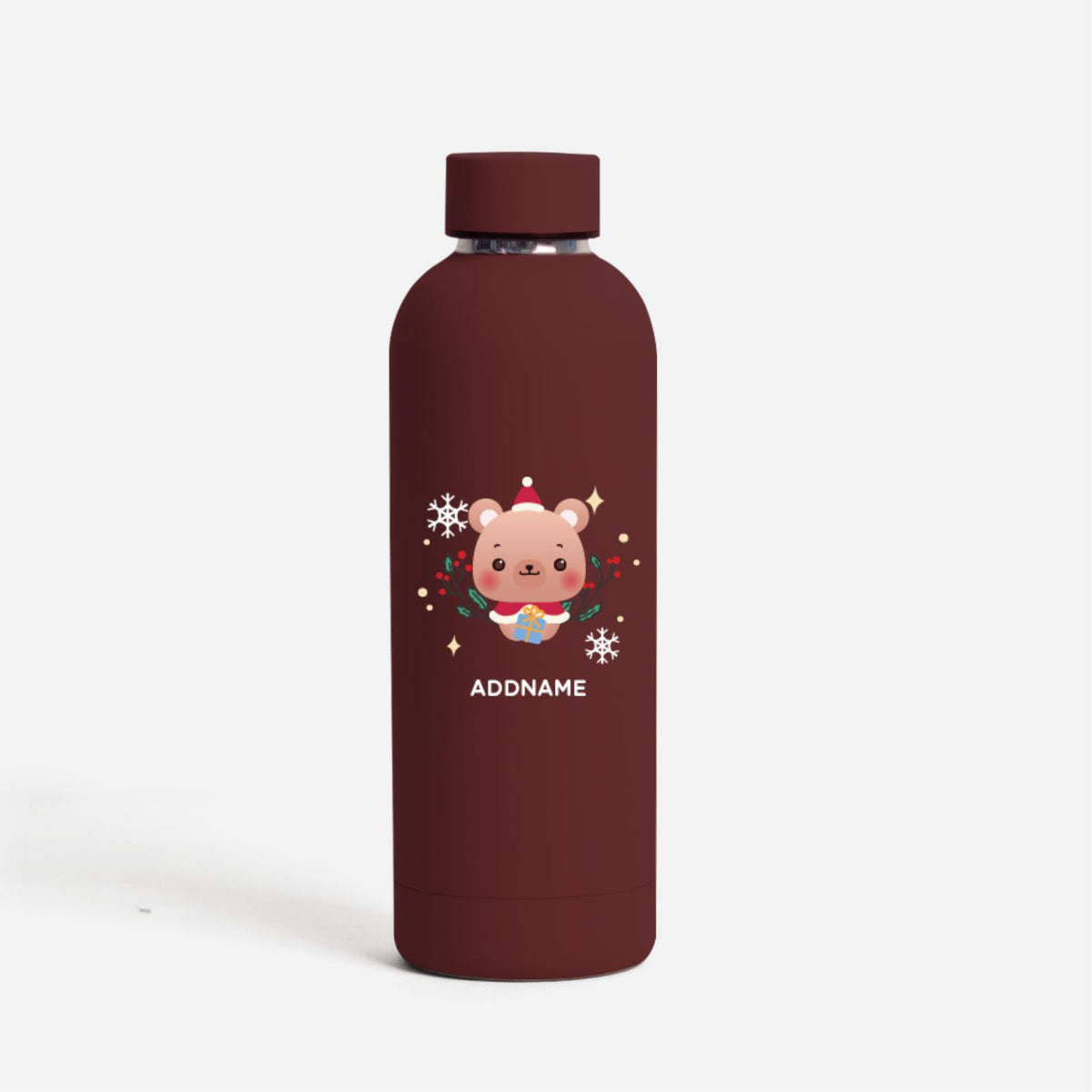 Christmas Cute Animal Series Mizu -  Bear Maroon
