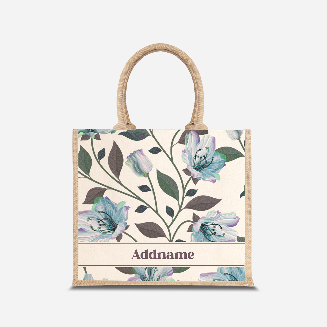 Classic Kesuma Jute Bag - Icy Blue