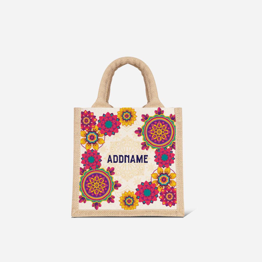 Pookal Series Half Lining Lunch Bag - Puukom Natural