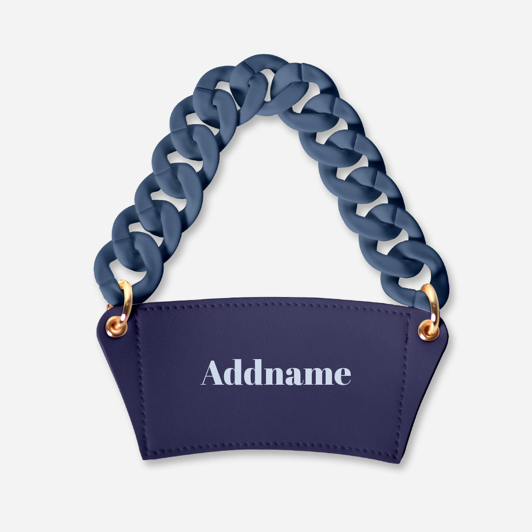 Stylish Cup Holder with Personalisation - Navy Blue