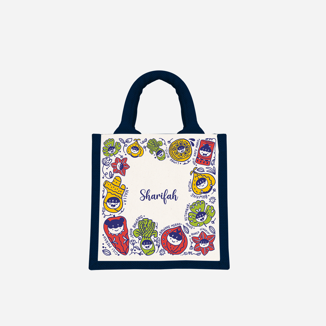 Mama's Ingredients Half Lining Lunch Bag Navy