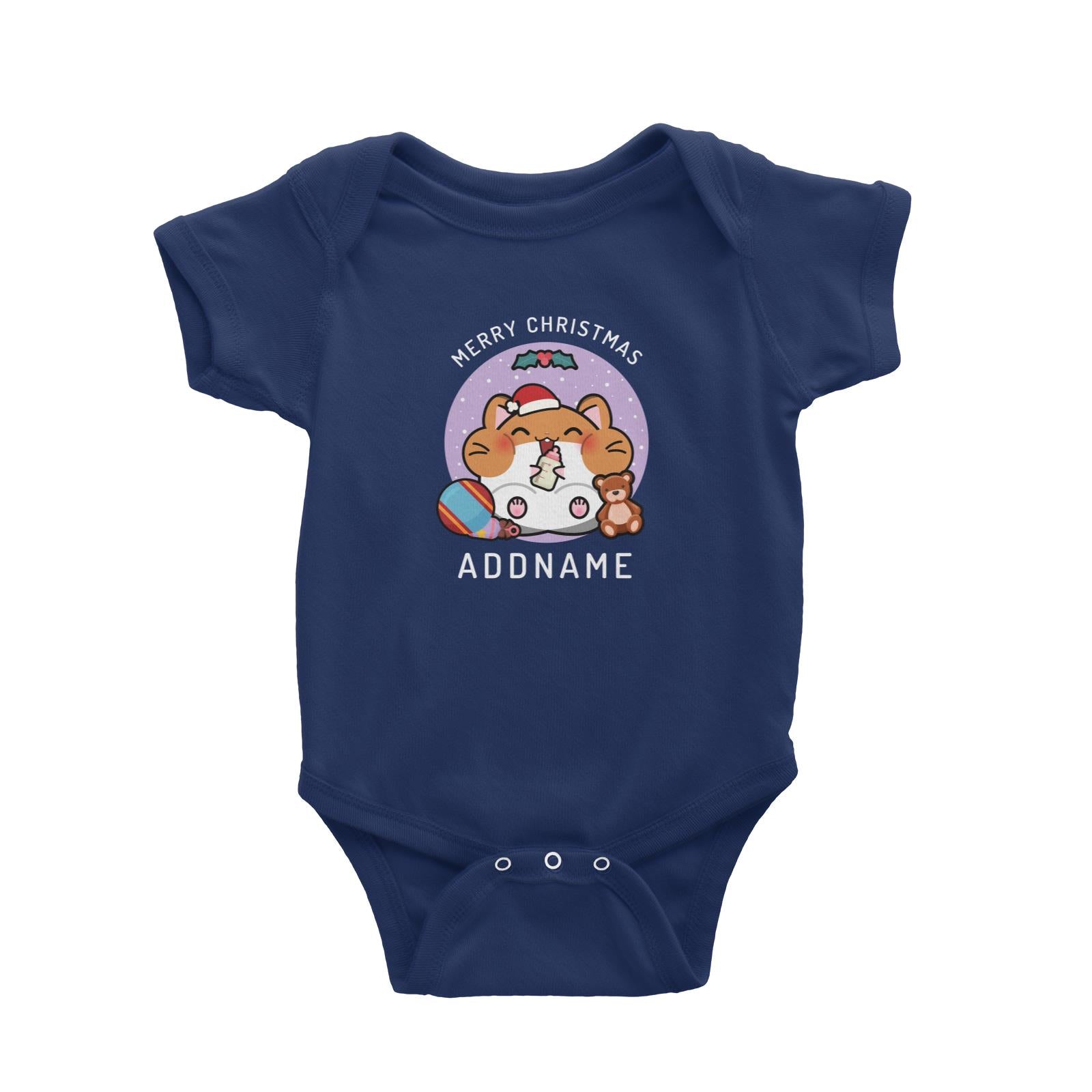 Merry Christmas Cute Santa Baby Hamster Baby Romper