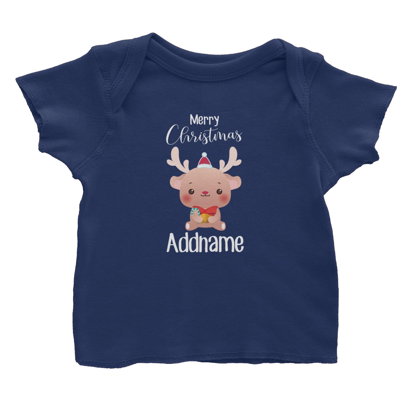 Christmas Cute Animal Series Deer Merry Christmas Baby T-Shirt