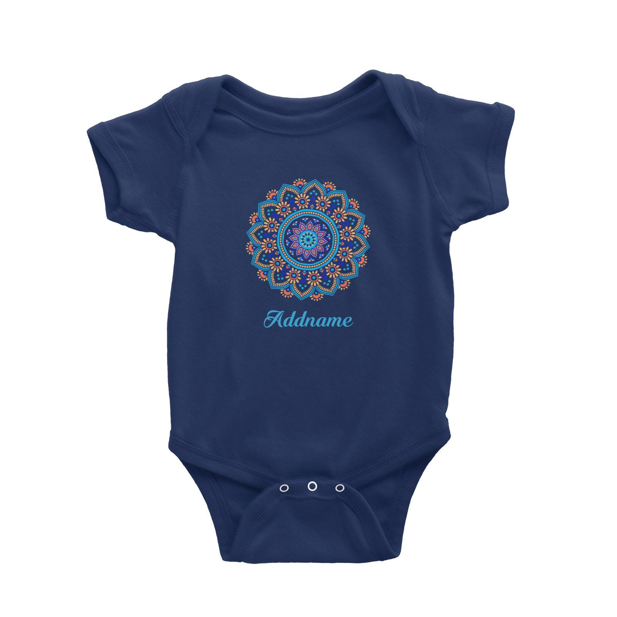 Deepavali Series Sky Blue Mandala Baby Romper