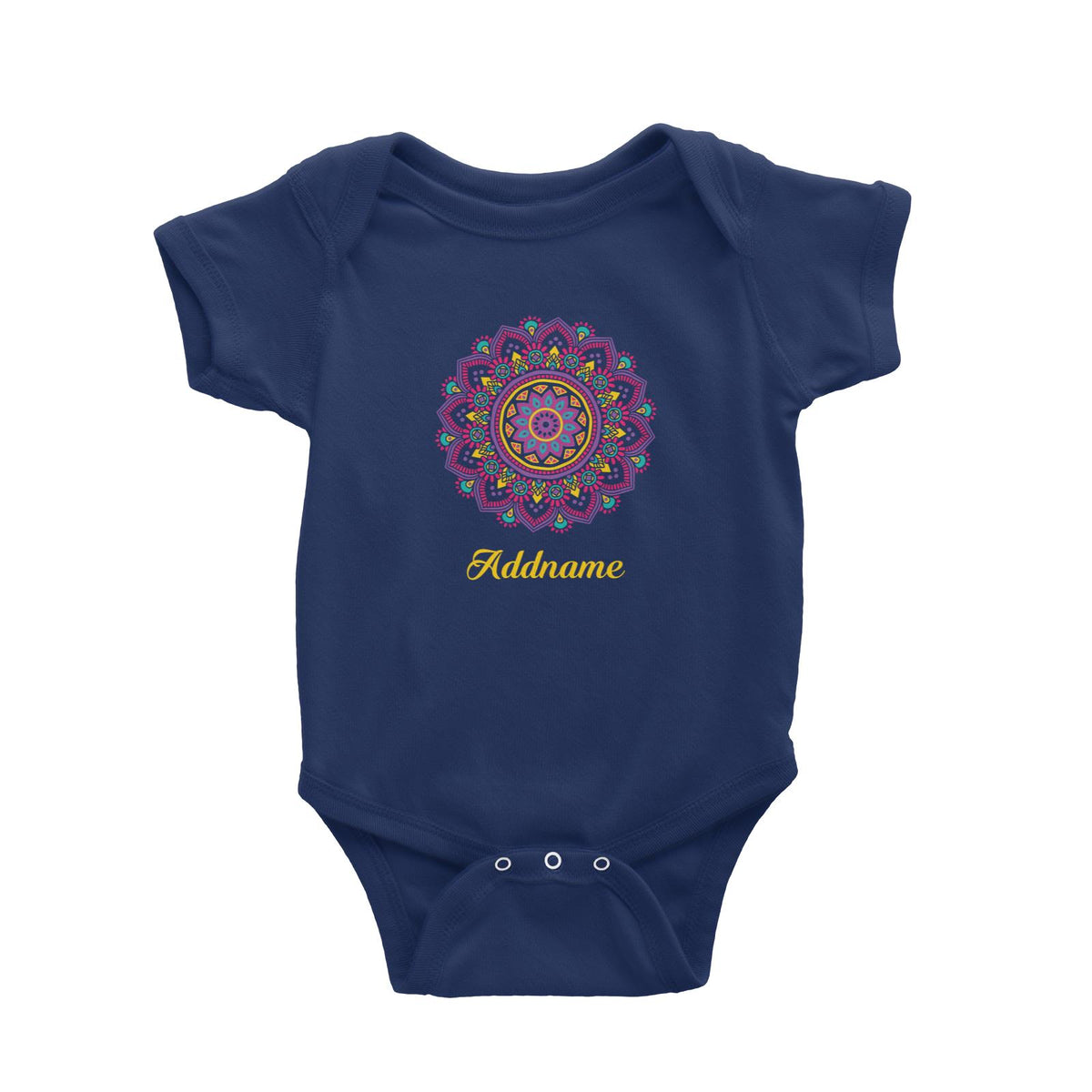 Deepavali Series Purple Mandala Baby Romper