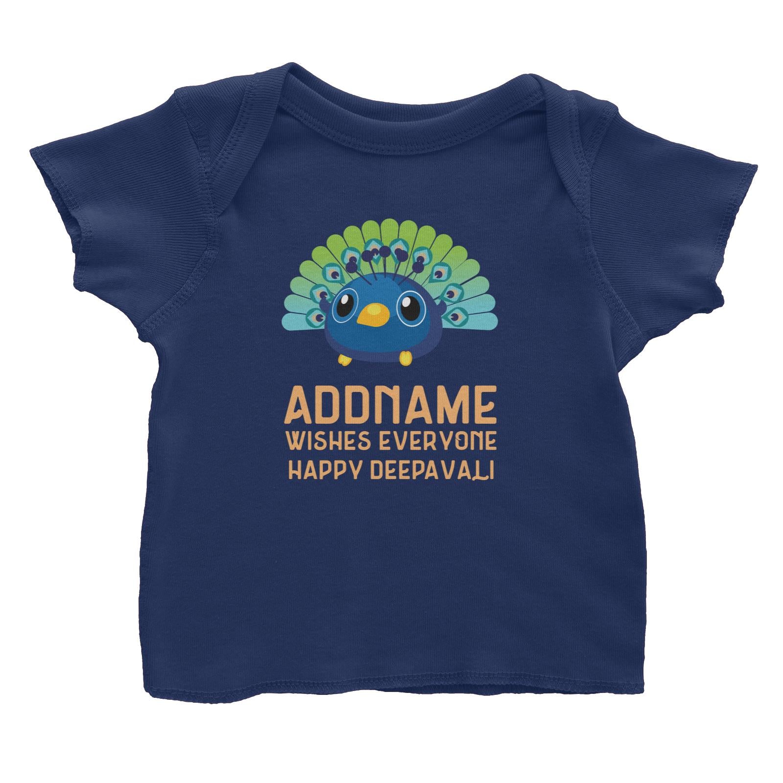 Deepavali Series Baby Peacock Wishes Everyone Happy Deepavali Baby T-Shirt