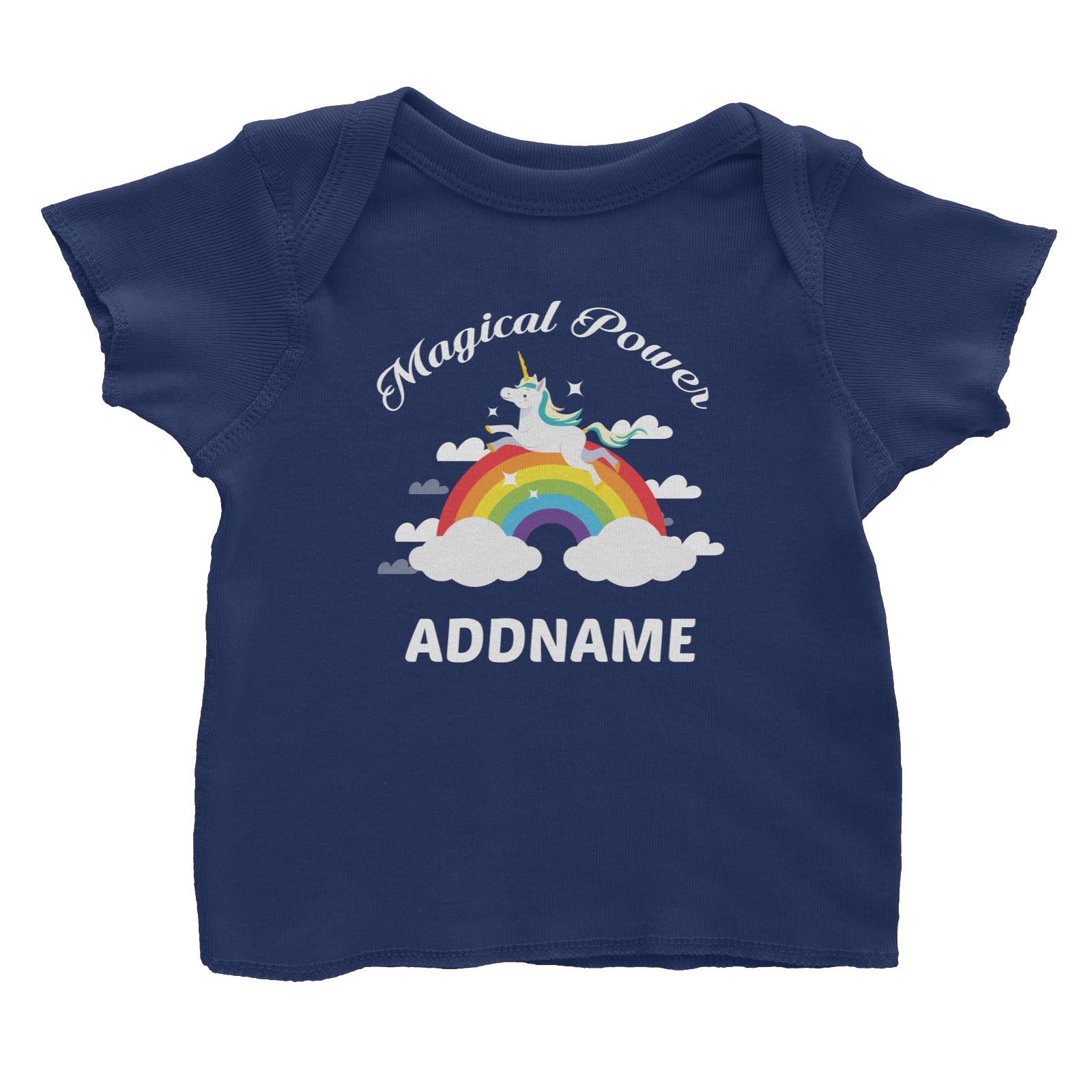 Unicorn Magical Power Addname Baby T-Shirt