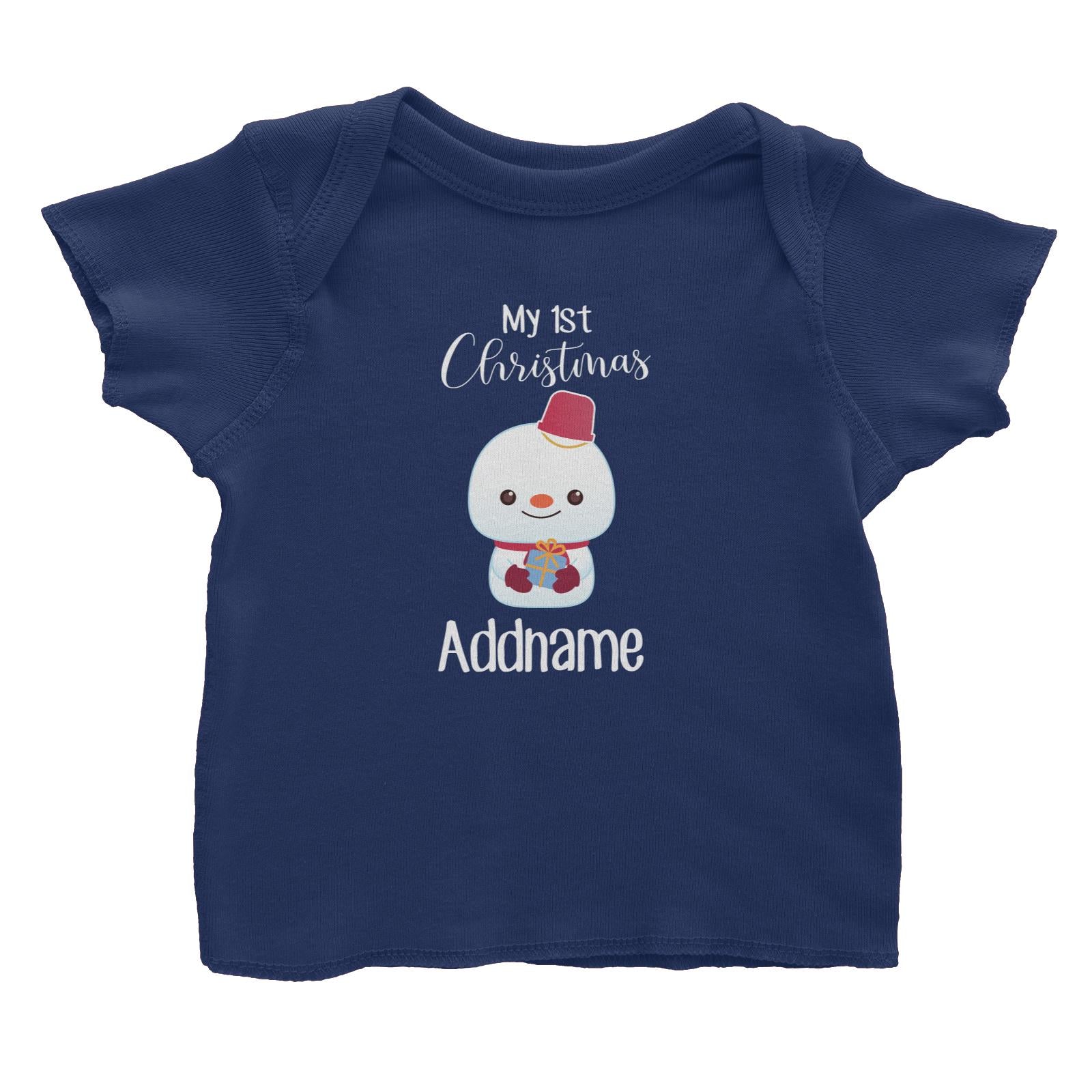 Christmas Cute Animal Series My 1st Christmas Snowman Baby T-Shirt