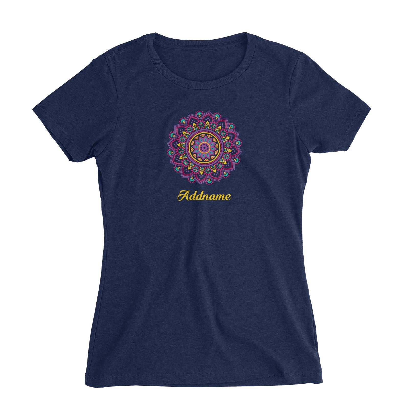 Deepavali Series Purple Mandala Women's Slim Fit T-Shirt