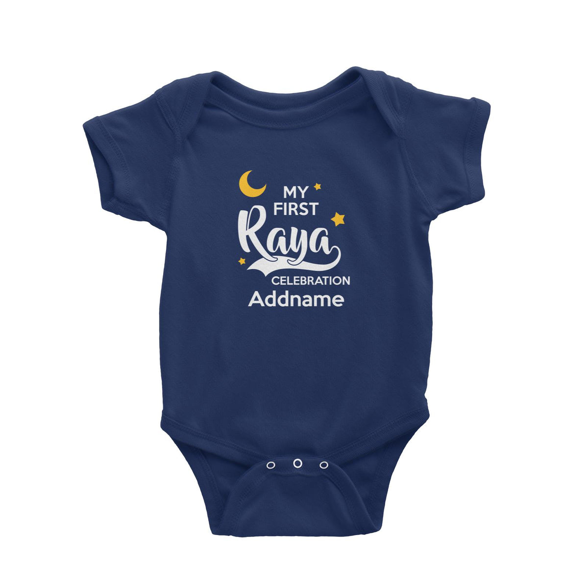 Raya Typography My First Raya Celebration Addname Baby Rompers