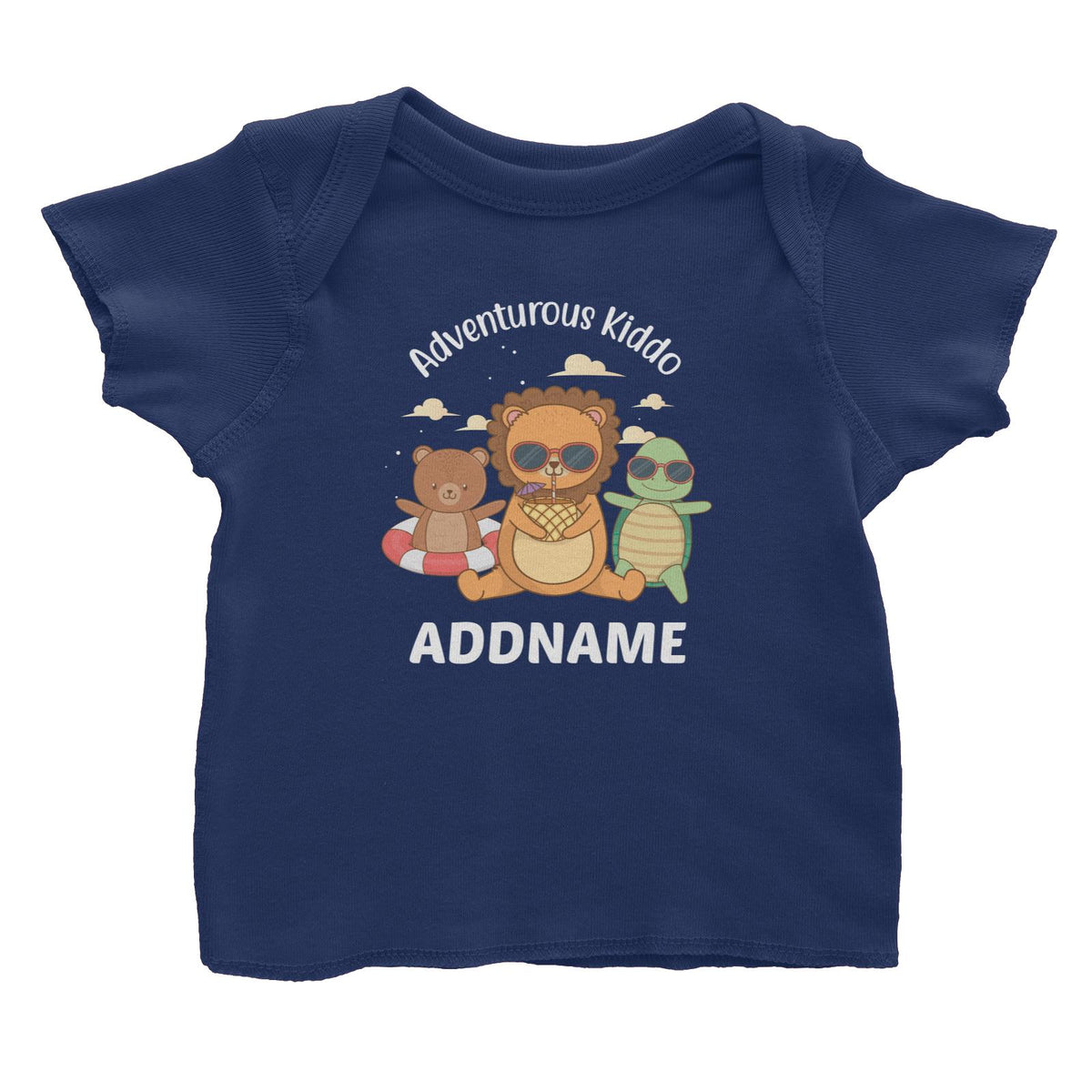 Adventurous Kiddo Addname Baby T-Shirt