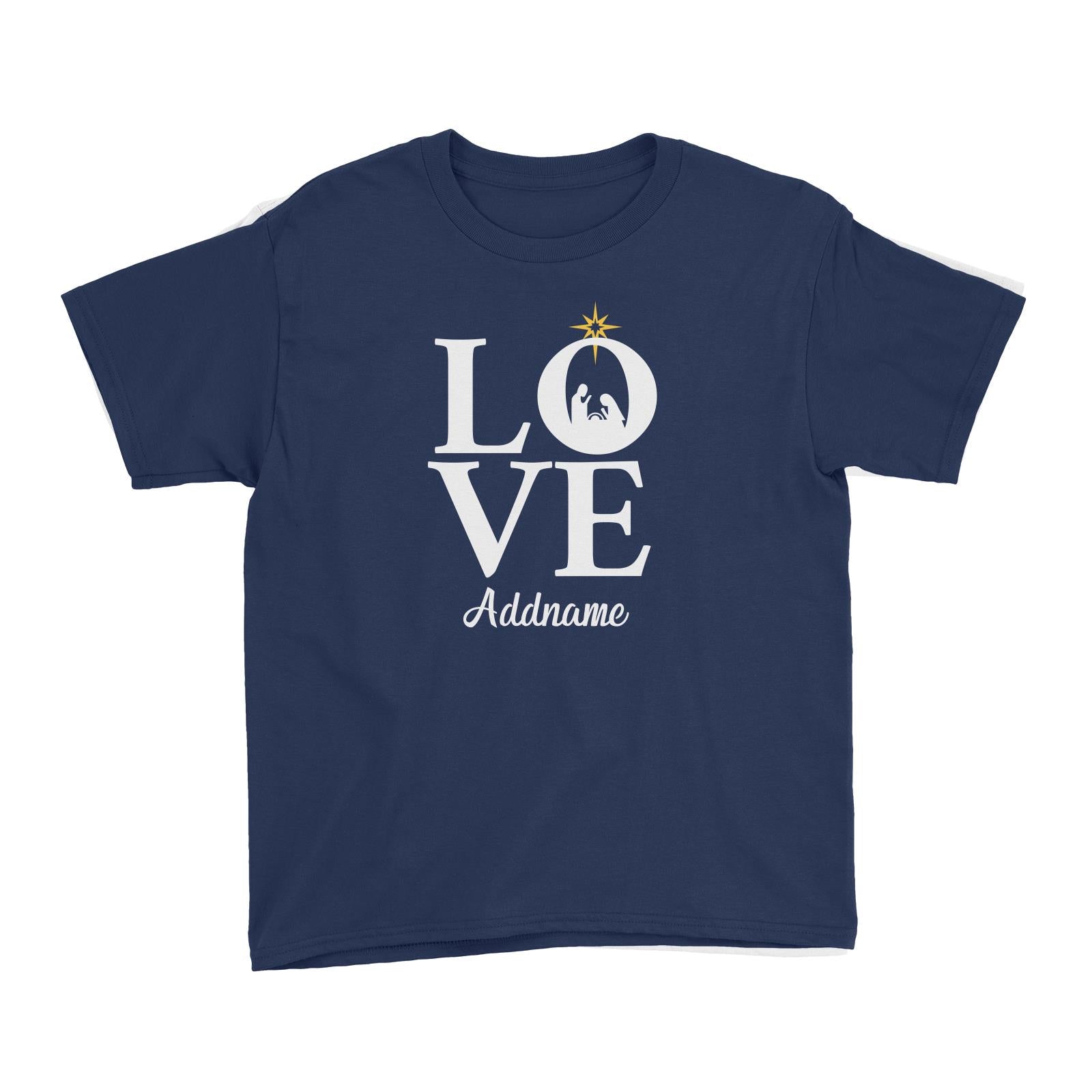 Xmas LOVE Nativity Scene Kid's T-Shirt