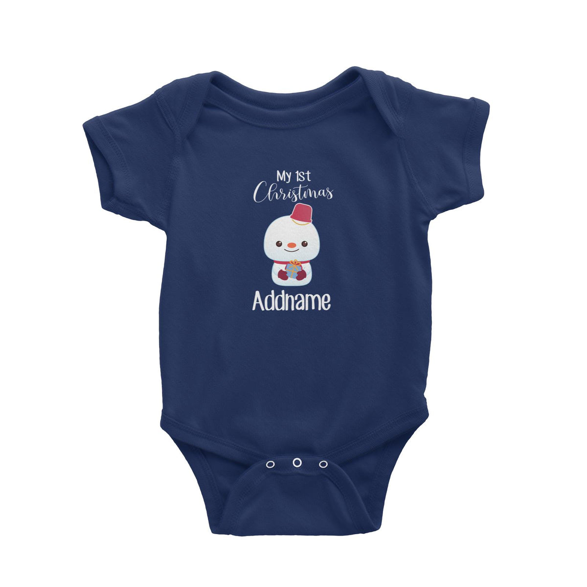 Christmas Cute Animal Series My 1st Christmas Snowman Baby Romper