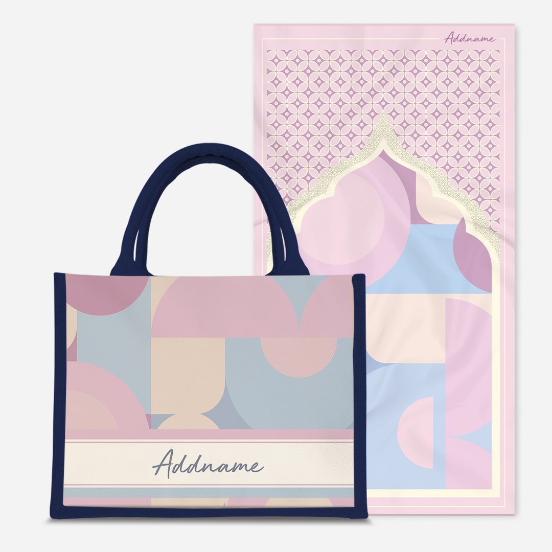 Ryn Series Prayer Mat with Half Lining Small Jute Bag-Bandung