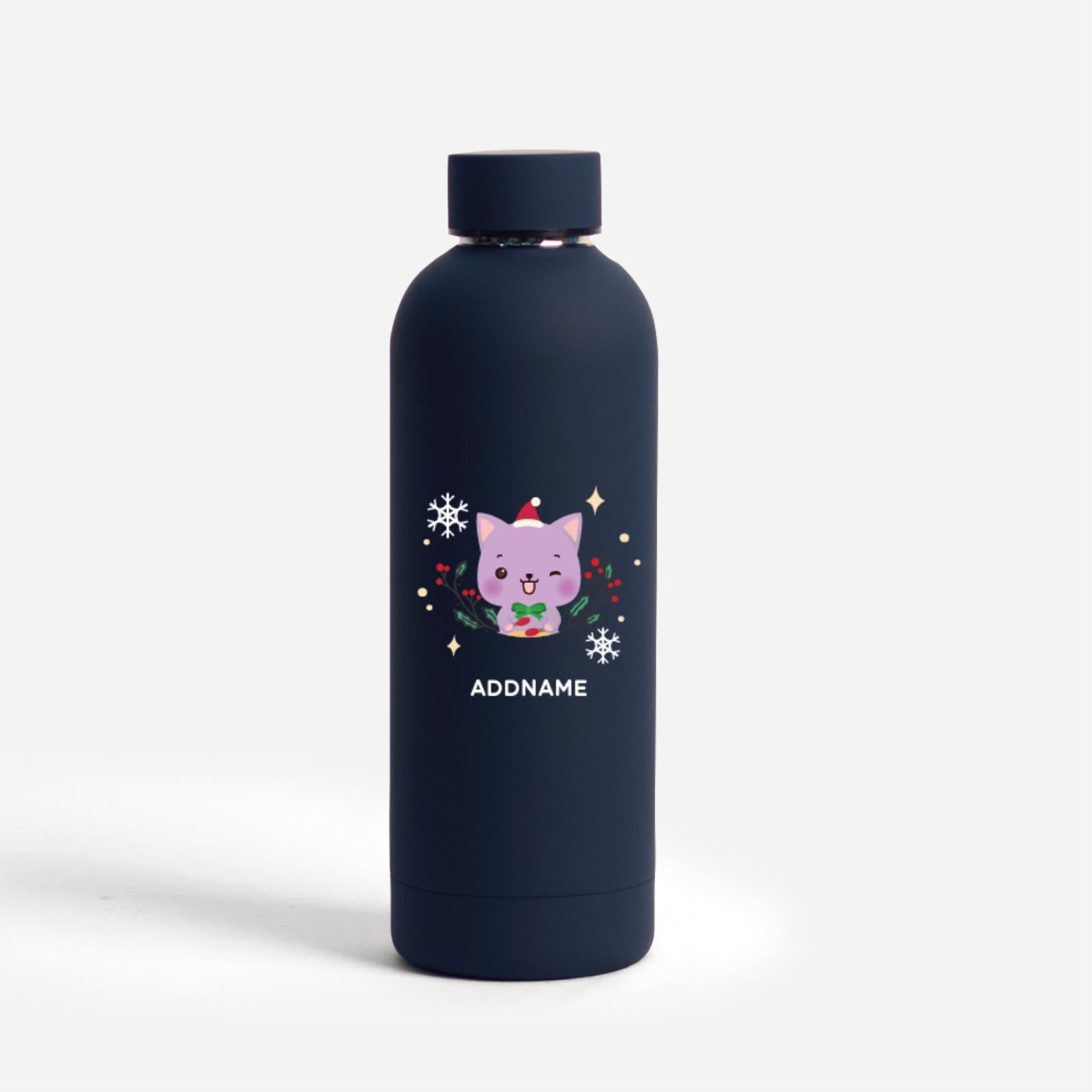 Christmas Cute Animal Series Mizu -  Cat Navy