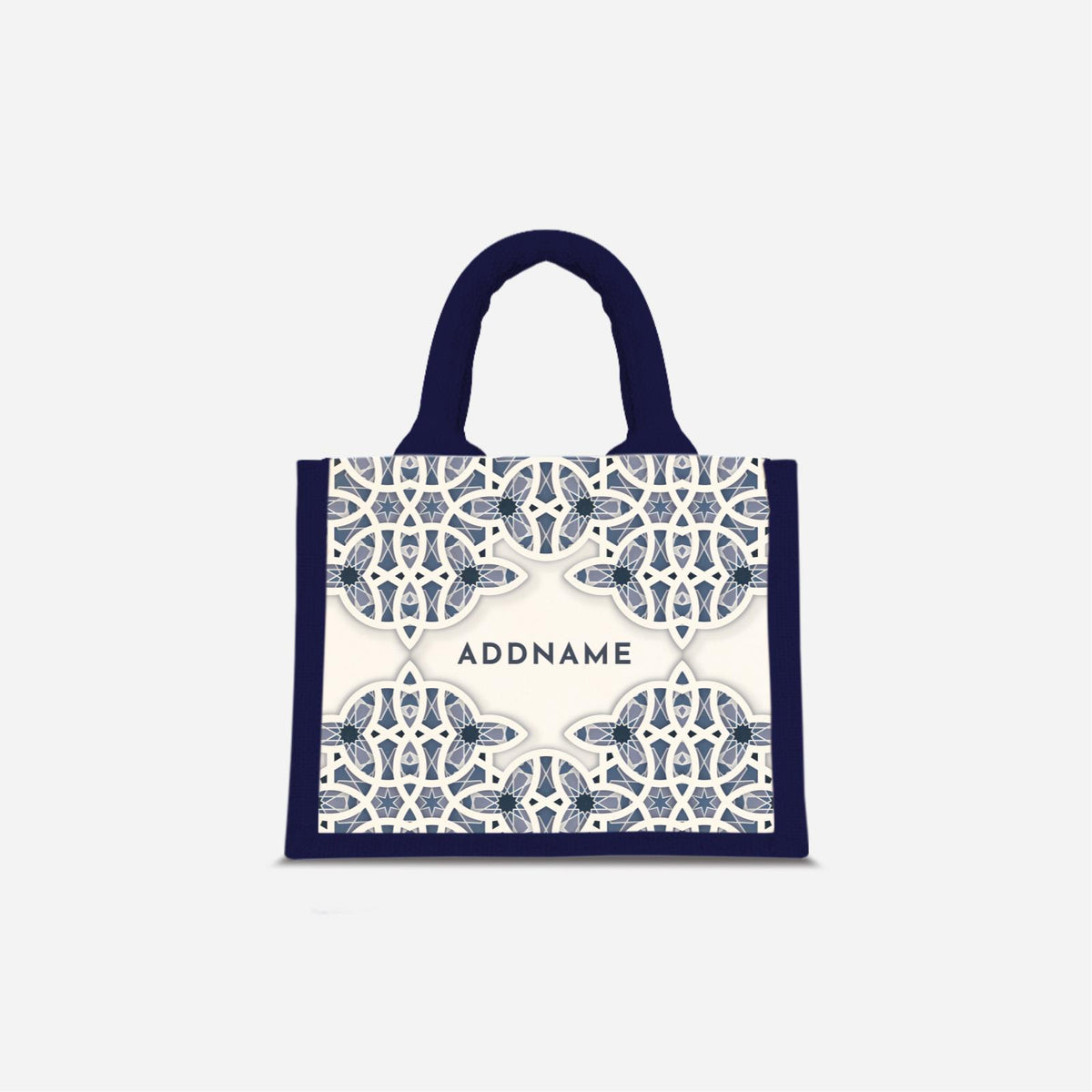 Ratu Series Half Lining Mini Jute Bag - Blue
