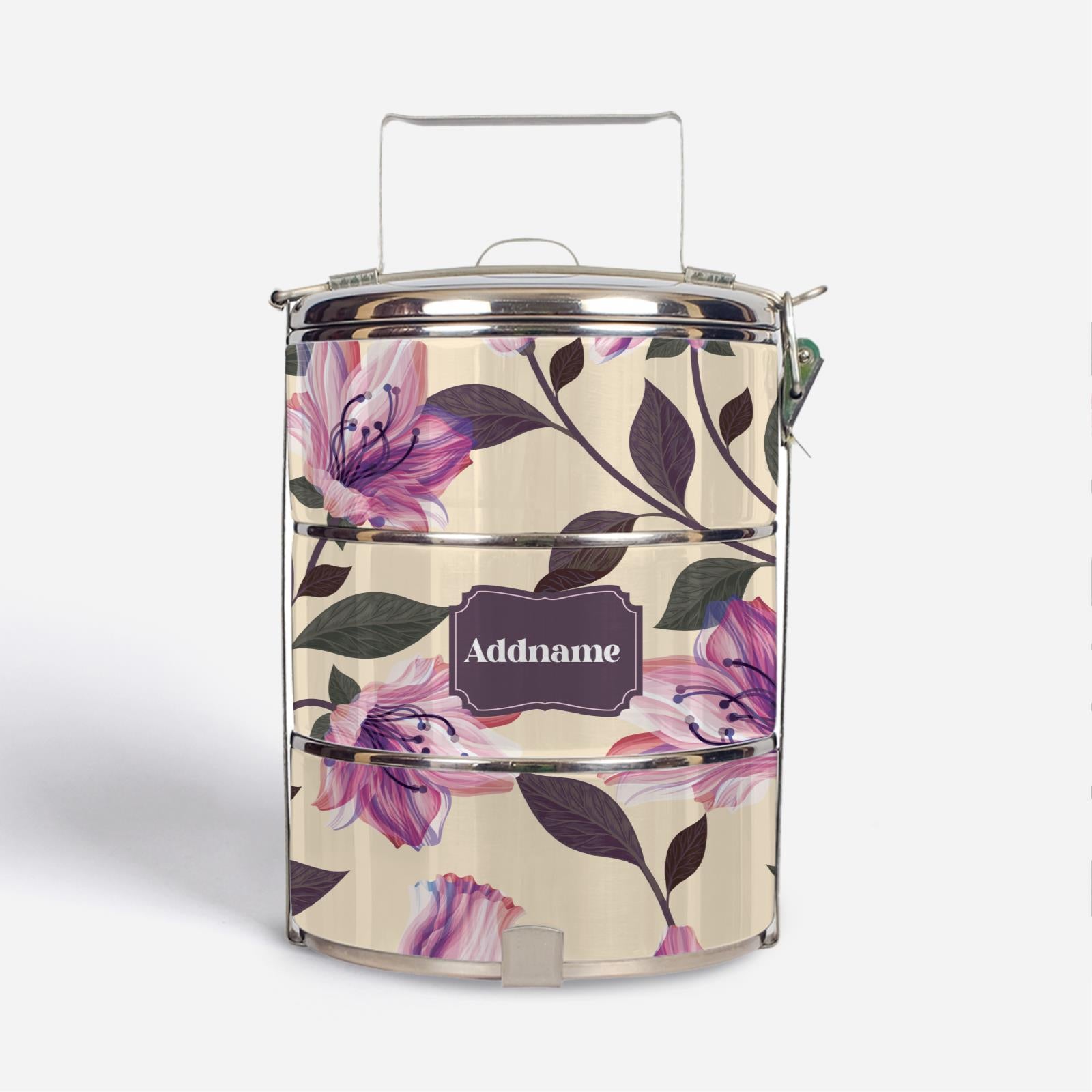 Classic Kesuma - Mystic Purple - Three-Tier Tiffin Carrier