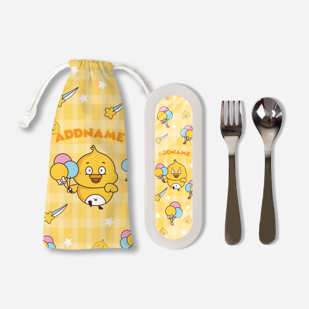 Cute Doodle Series Kids Foodie Set - Orange Grooving Duck