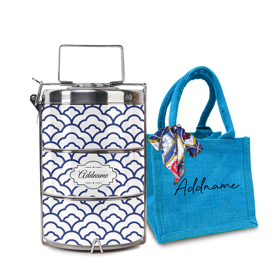 Japanese Pattern Tiffin Carrier