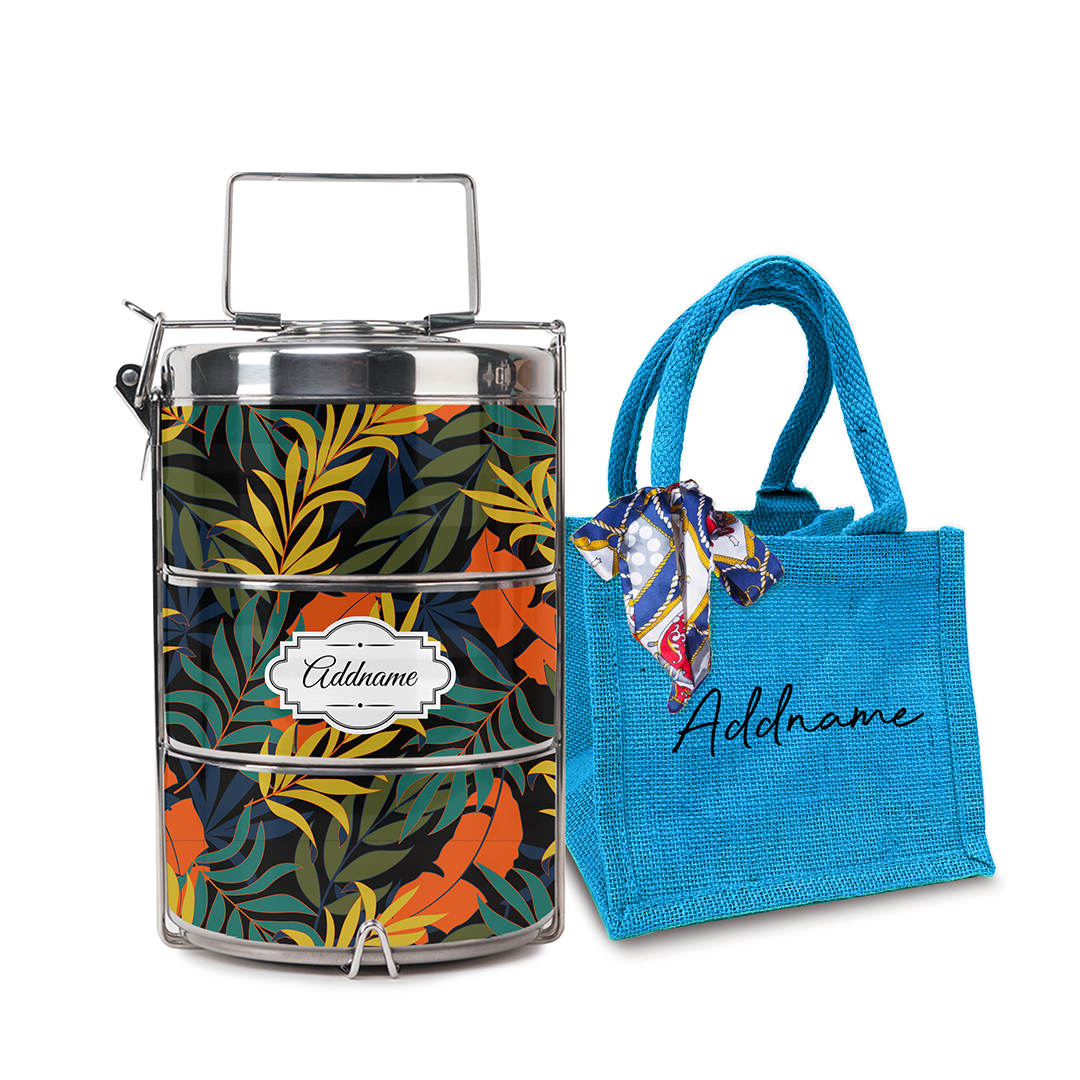 Colourful Leaves Tiffin Carrier