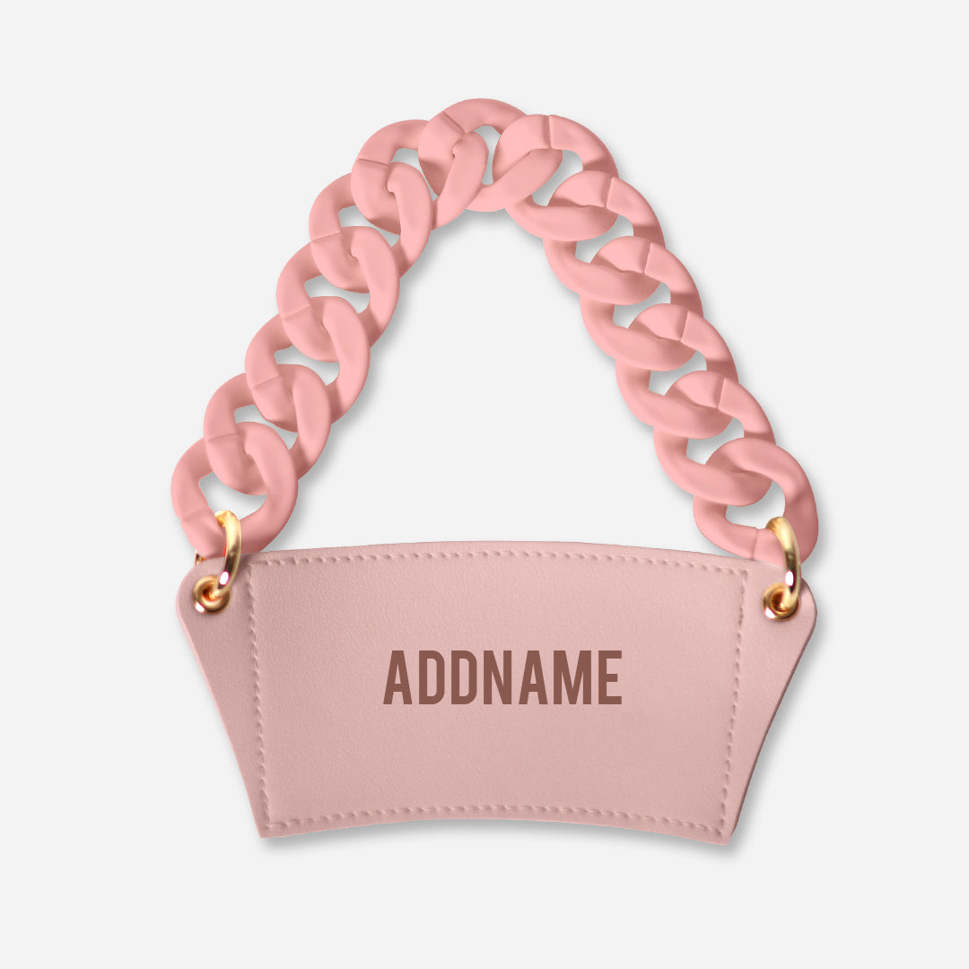 Stylish Cup Holder with Personalisation - Dusty Pink