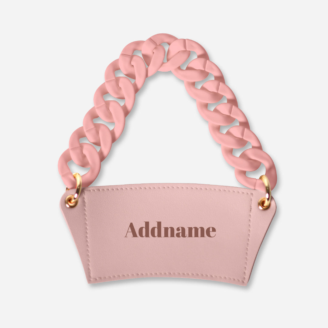 Stylish Cup Holder with Personalisation - Dusty Pink