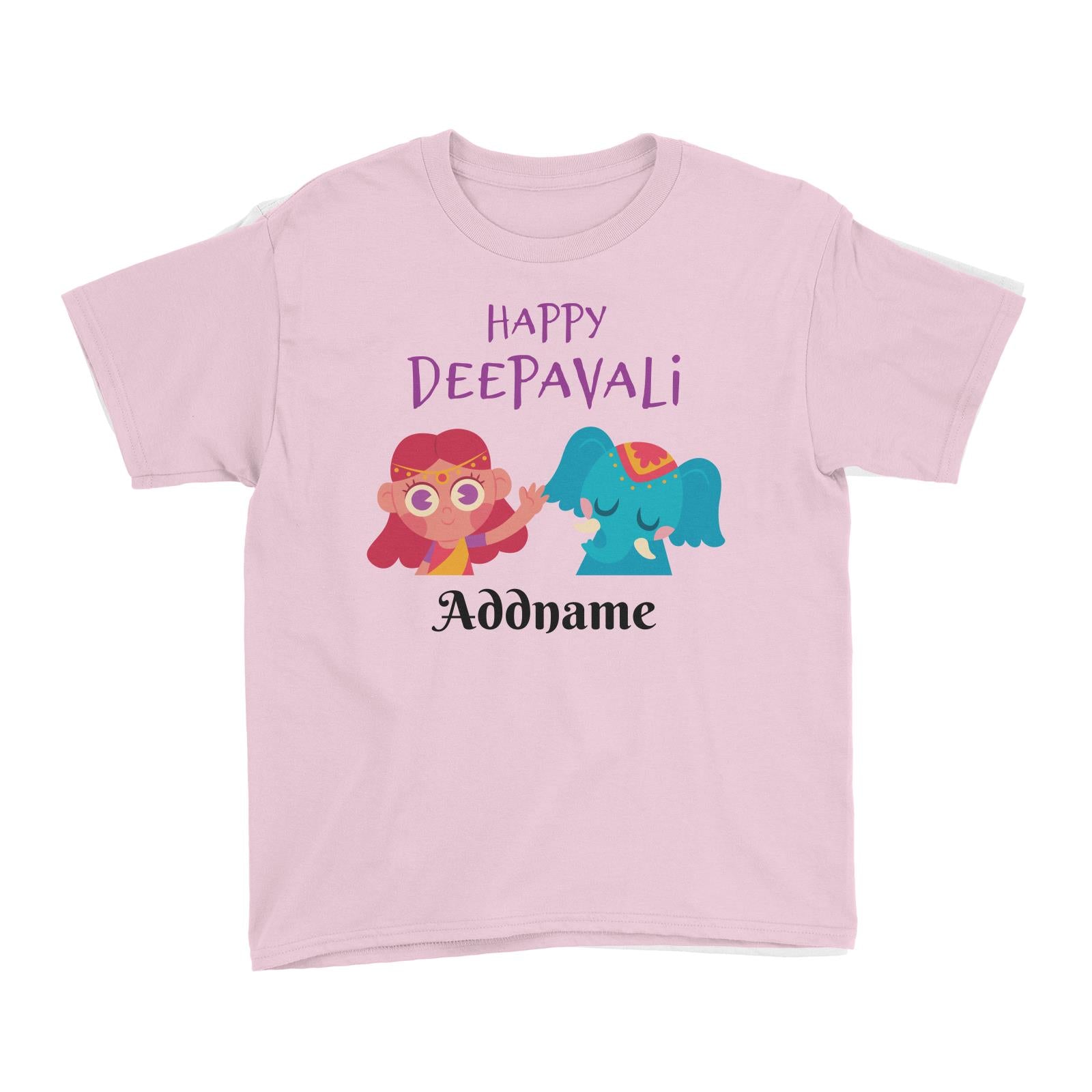 Deepavali Series Little Girl Wishes You Happy Deepavali Kid's T-Shirt